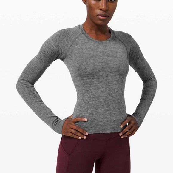 🍋Lululemon Swiftly Tech Long Sleeve 2.0 *Race Graphite Grey / Silver Drop - Picture 1 of 9